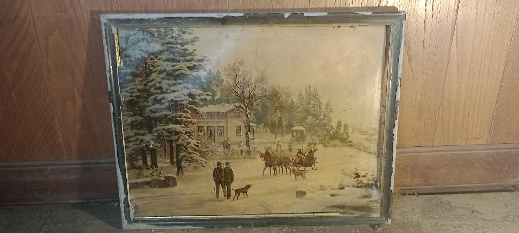 Afdruk, te restaureren, 55x43, n124, Antiek en Kunst, Kunst | Schilderijen | Klassiek, Ophalen of Verzenden