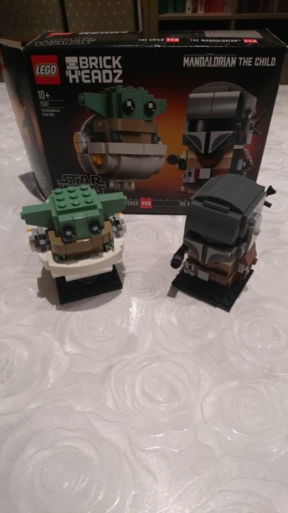 Lego Star Wars 75317 The Mandalorian & The Child Brick Headz, Ophalen of Verzenden, Zo goed als nieuw, Complete set, Lego