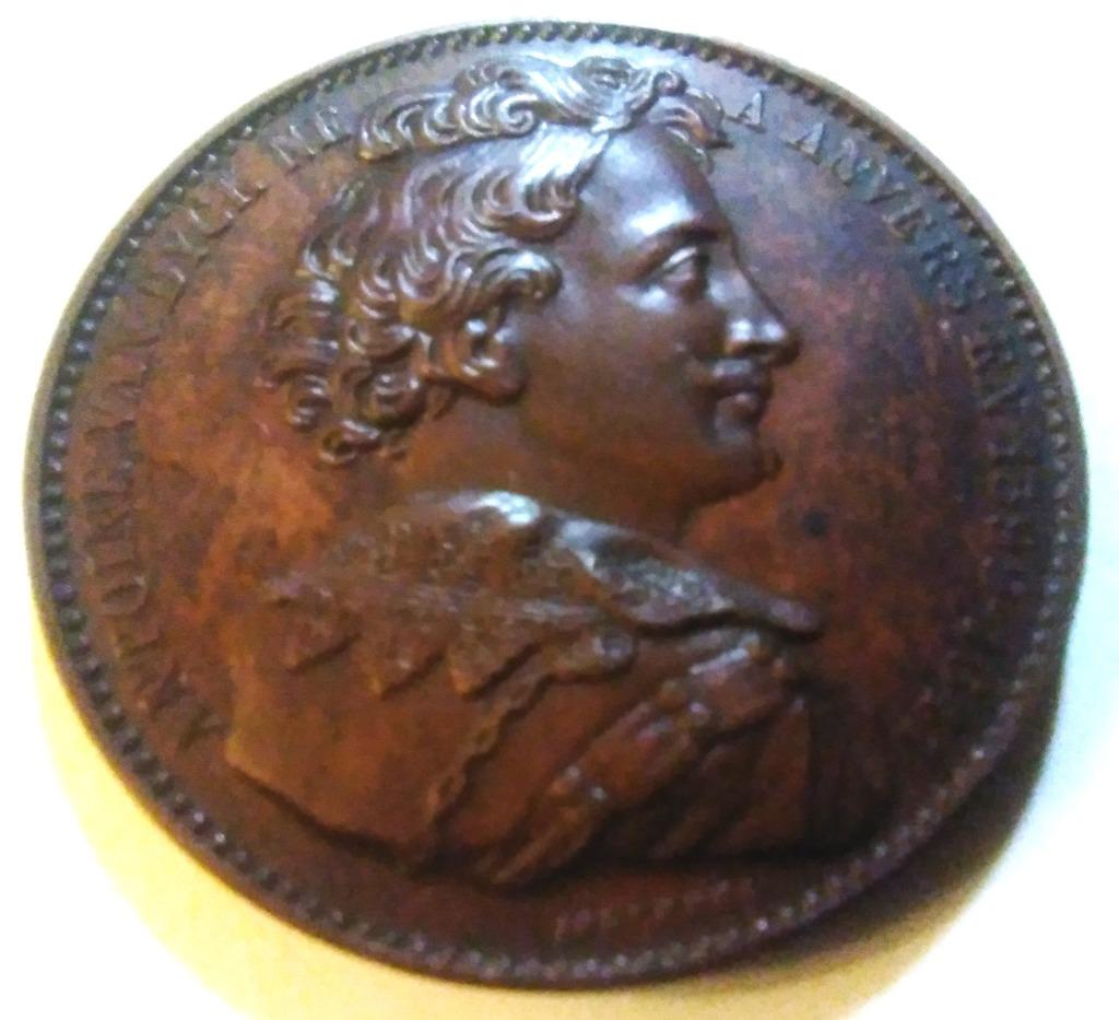 médaille de bronze 1848 Jouvenel Antoine Van Dyck, Enlèvement ou Envoi, Bronze