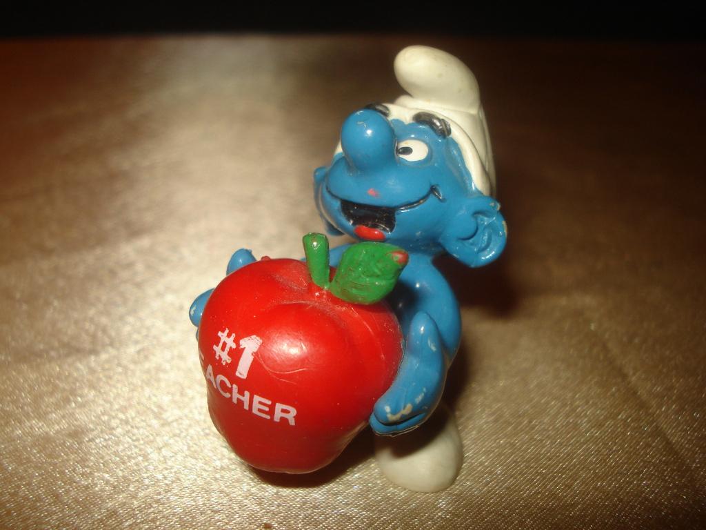 SCHTROUMPFS 20160 Schtroumpf Pomme #1Teacher Années 80's Rar, Enlèvement ou Envoi, Neuf, Différents Schtroumpfs, Poupée, Figurine ou Peluche