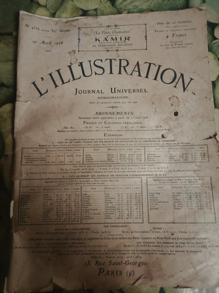 Tijdschrift L'Illustration 10 april 1926, Ophalen of Verzenden, 1920 tot 1940, Tijdschrift