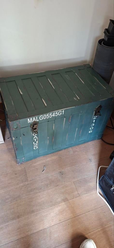 Militaire opberg kist, Ophalen, 50 tot 100 cm, 50 tot 75 cm, Zo goed als nieuw