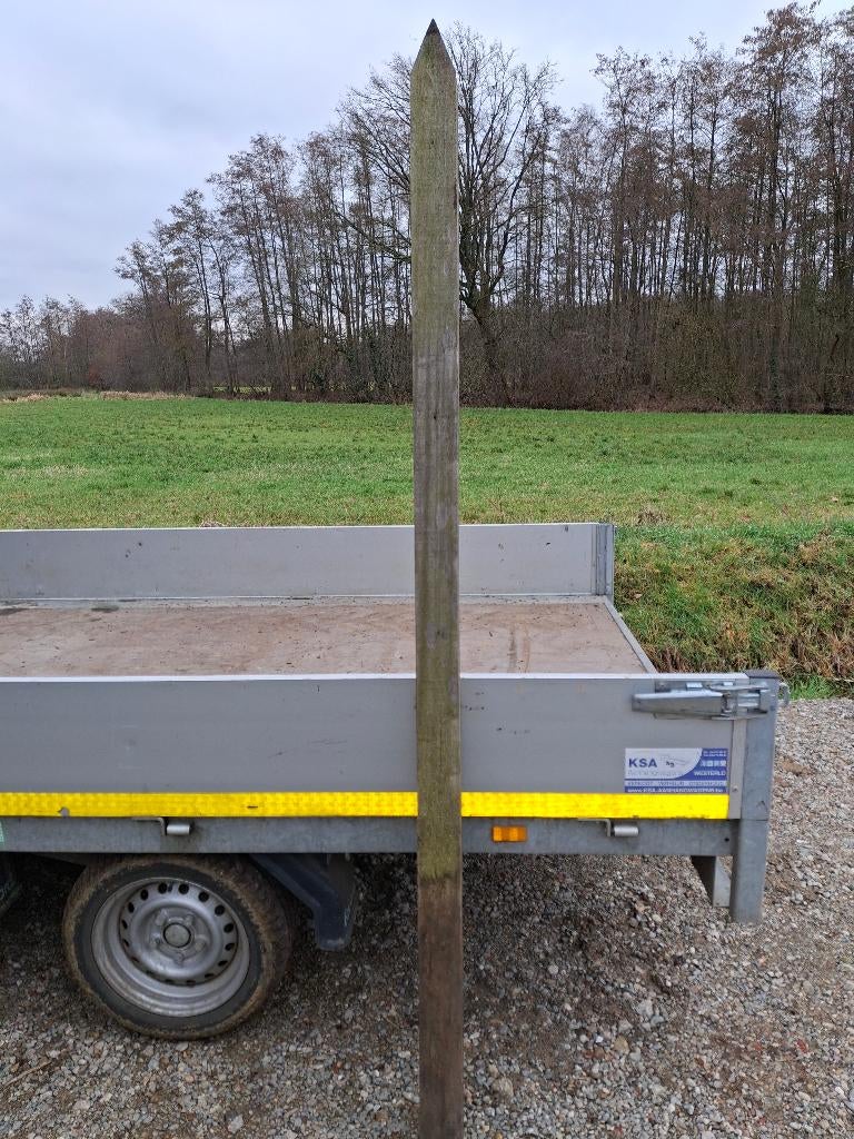 Hardhout palen, Poteaux, Bois dur, Enlèvement, Utilisé