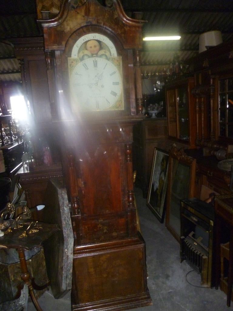 ANTIEKE ENGELSE STAANDE KLOK, Ophalen of Verzenden