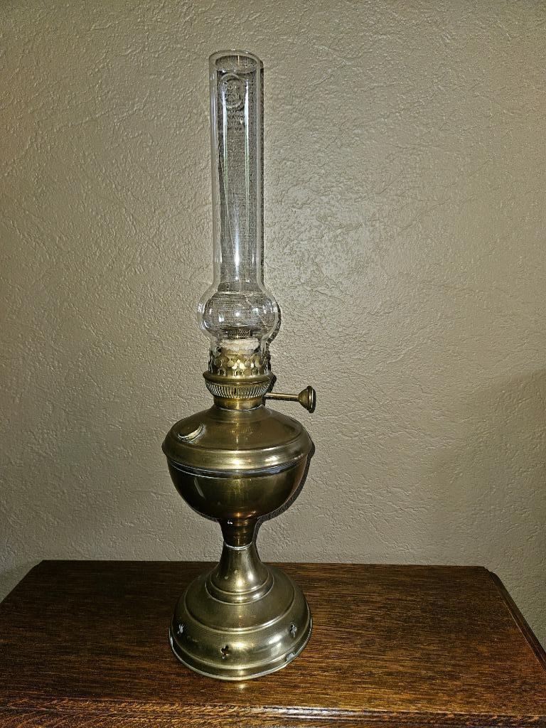 Koperen olielamp, Antiek en Kunst, Ophalen, Koper