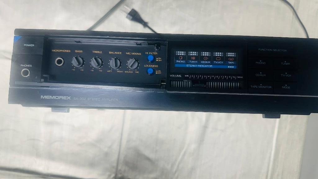 Amplificateur stéréo Memorex SA-302 stereo amplifier, TV, Hi-fi & Vidéo, Autres marques, Moins de 60 watts, Enlèvement, Stéréo