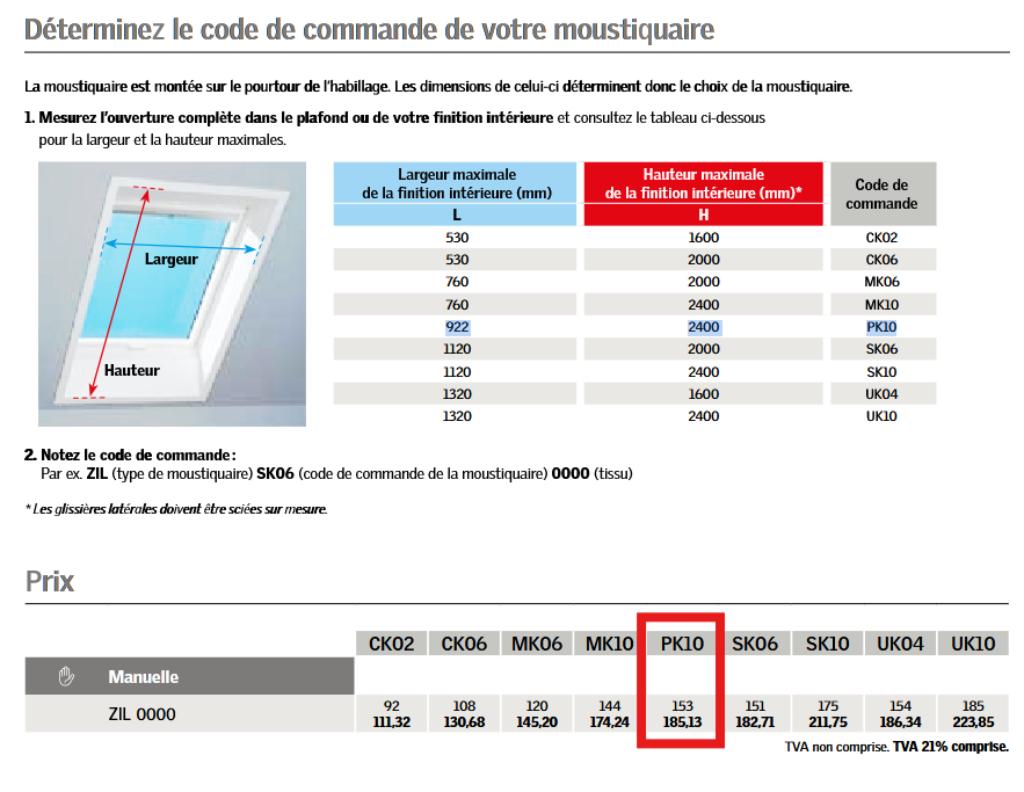Velux moustiquaire PK10, Bricolage & Construction, Fenêtres & Moustiquaires, Neuf, Porte moustiquaire, 215 cm ou plus, 80 à 100 cm