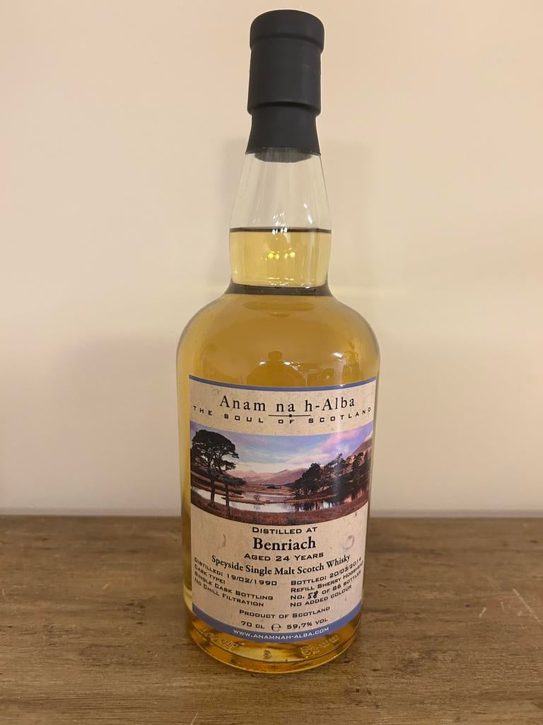 Whisky single malt - BenRiach 1990 Nom na h-Alba, Enlèvement, Neuf, Pleine