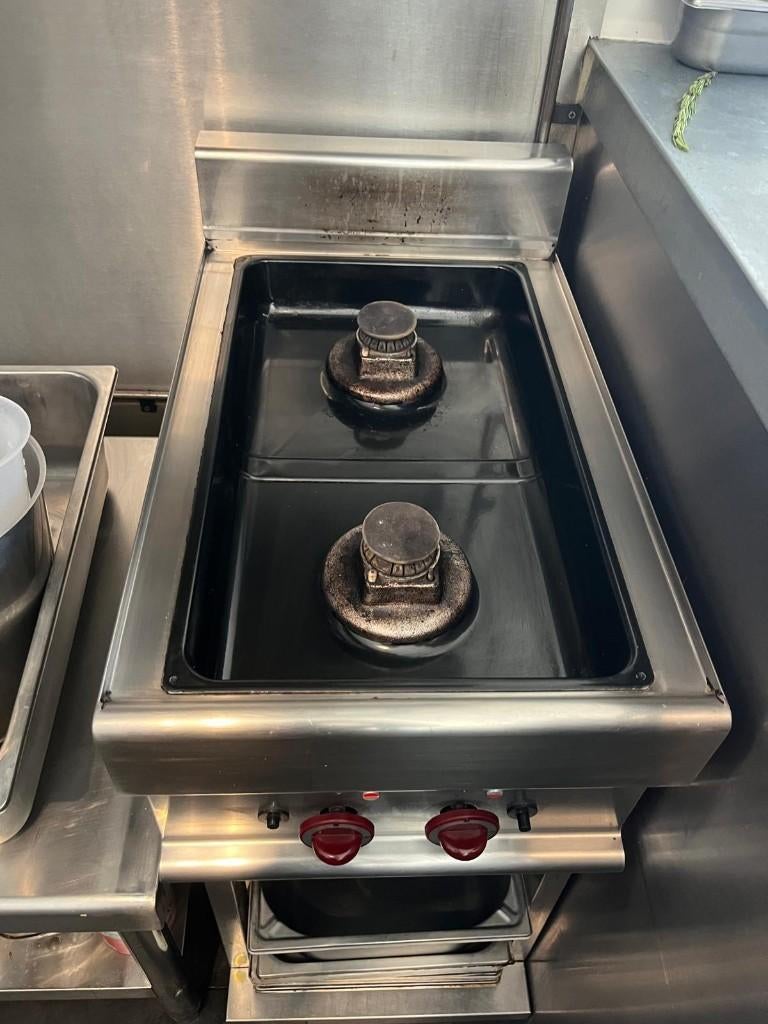 Réchaud gaz professionnel Diamond – 2 feux inox, Enlèvement, Utilisé, Cuisinière, Friteuse et Grils