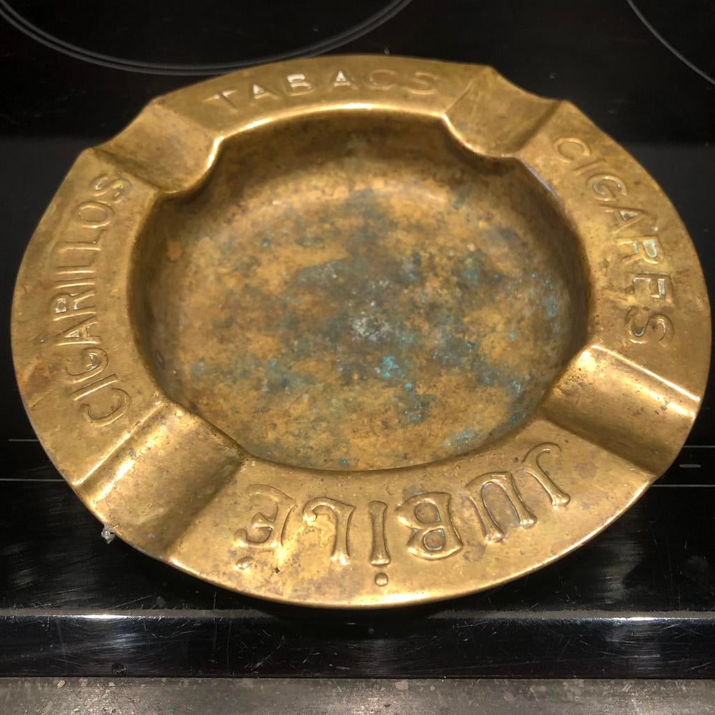 cendrier en cuivre Jubilé cigares tabacs Liège, Enlèvement ou Envoi, Cuivre