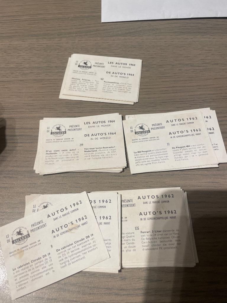 Lot verzamelkaarten Jaques chocolade. Auto’s, Verzamelen, Ophalen of Verzenden