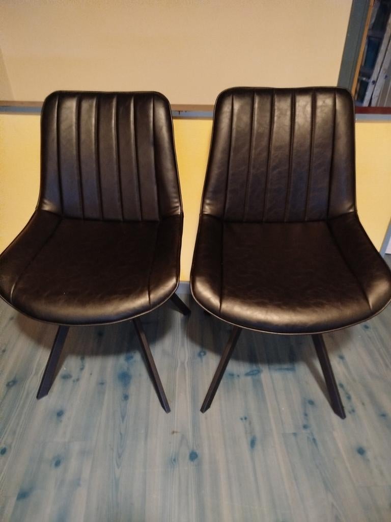 2 sièges, Maison & Meubles, Enlèvement, Comme neuf, Noir