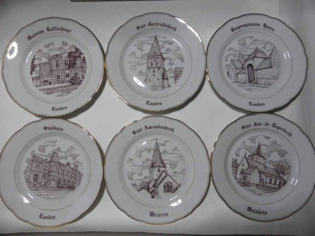 Ensemble de 6 panneaux uniques pour Landen et ses environs, Enlèvement ou Envoi