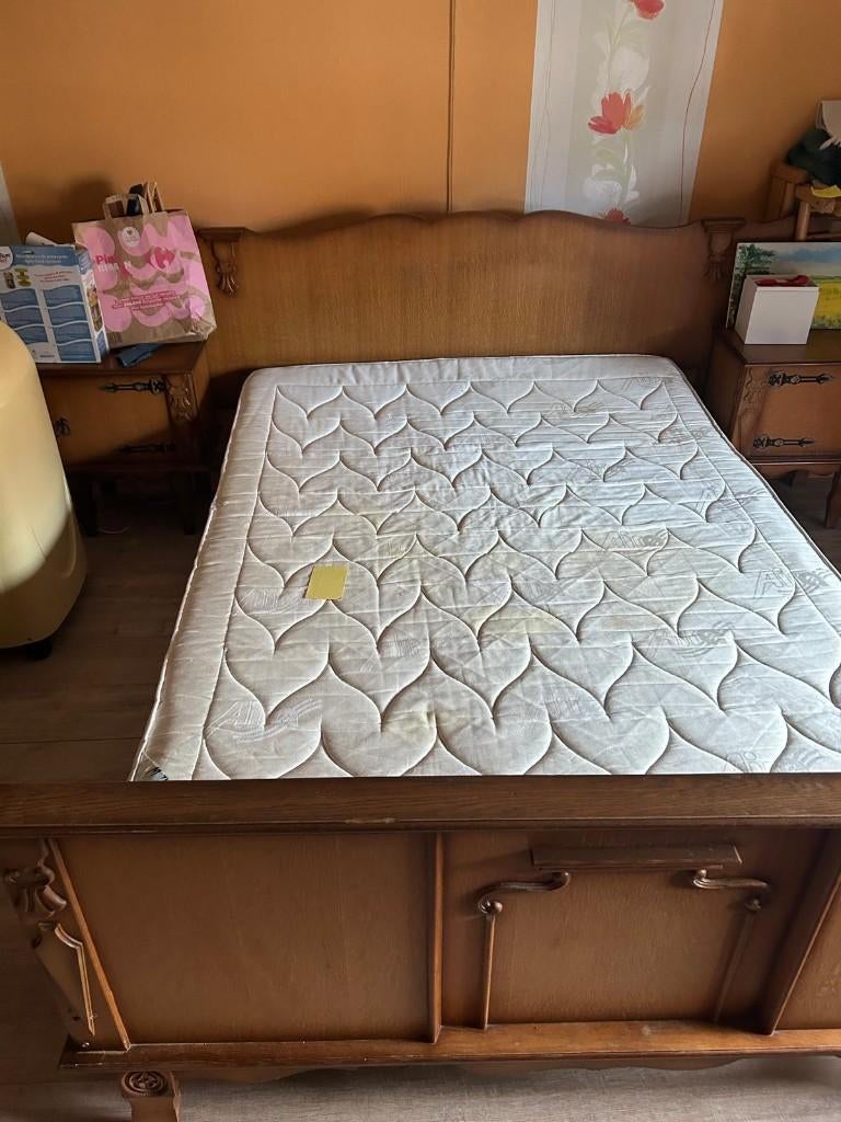 Chambre a coucher, Maison & Meubles, Enlèvement, Utilisé, Deux personnes, Ancien