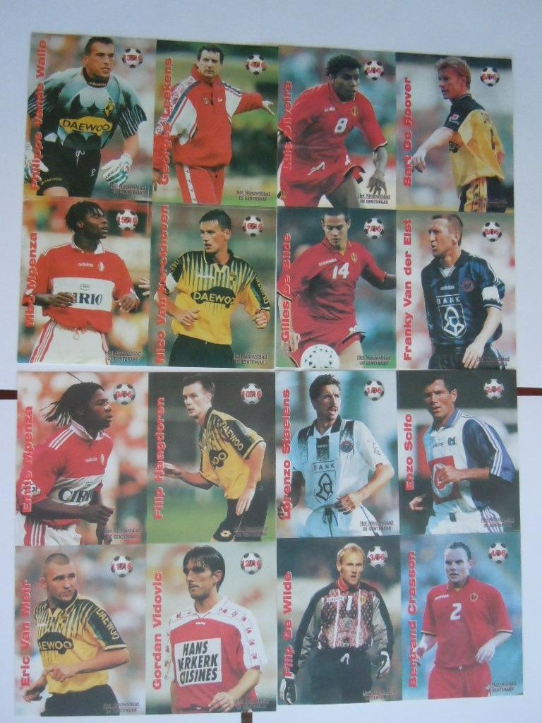 Football 16 autocollants Les diables Rouges 1998, Collections, Enlèvement ou Envoi, Comme neuf, Affiche, Image ou Autocollant