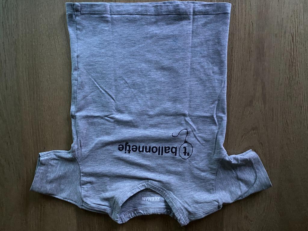 lichtgrijze T-shirt met V-hals maat 98-104, Ophalen of Verzenden, Gebruikt, Jongen, Shirt of Longsleeve