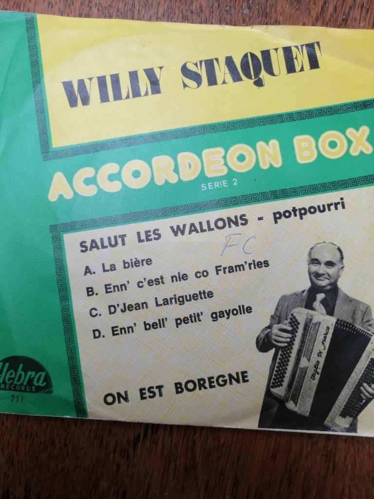 Disque Willy Staquet accordéon wallon, CD & DVD, Enlèvement, Utilisé, Autres formats, Autres genres