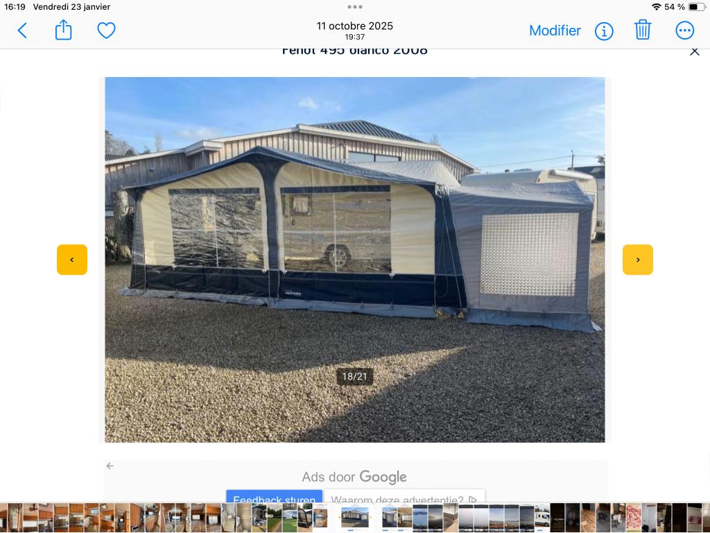 Auvent Ventura Isabella Pacific 300, Enlèvement, Comme neuf, Isabella