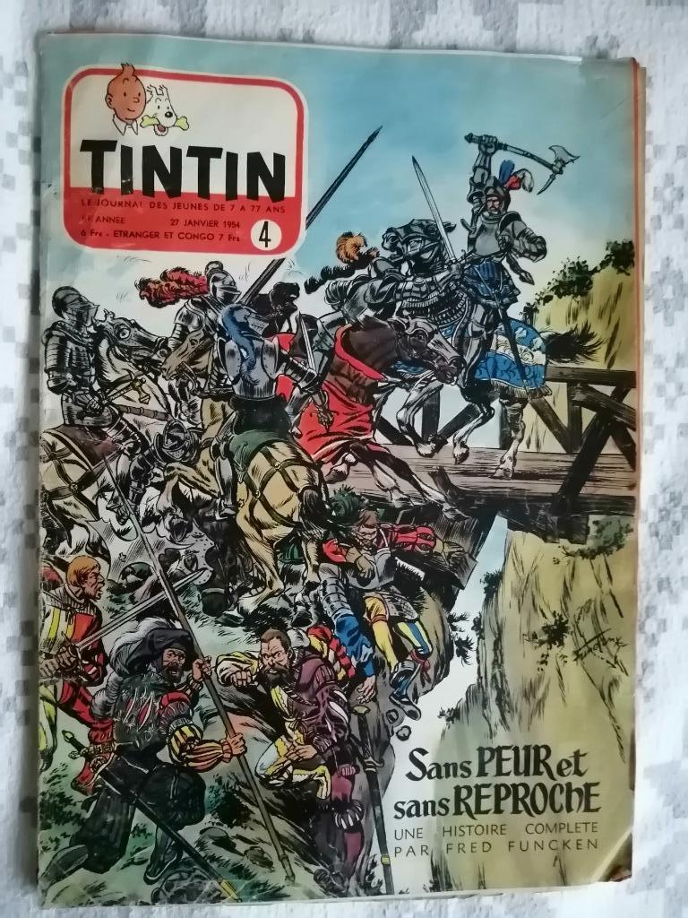 Journal de TINTIN édition Belge n4 - 27 janvier 1954, Collections, Enlèvement ou Envoi, Journal ou Magazine