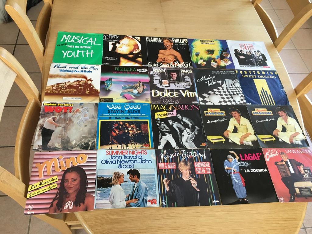 Lot 20 45 80's tours, Cd's en Dvd's, Vinyl | Dance en House, Ophalen of Verzenden, Gebruikt, Overige formaten, Dance Populair
