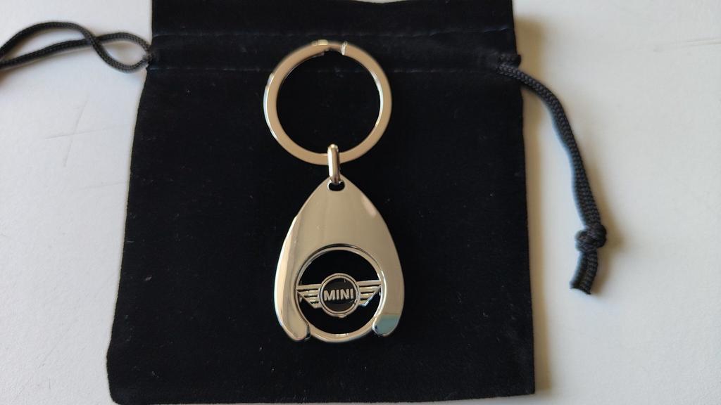 MINI Sleutelhanger keyring winkelwagen munt merchandise, -, -, Nieuw, Ophalen of Verzenden