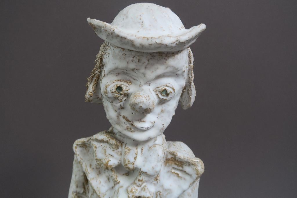 Statuette clown céramique Piet Lemahieu PLEM keramiek 50 cm, Antiquités & Art, Enlèvement