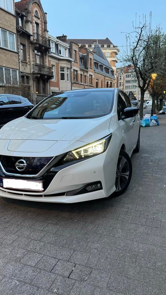 Nissan Leaf 2018, Auto's, Nissan, Wit, Leder, Elektrisch, 5 deurs