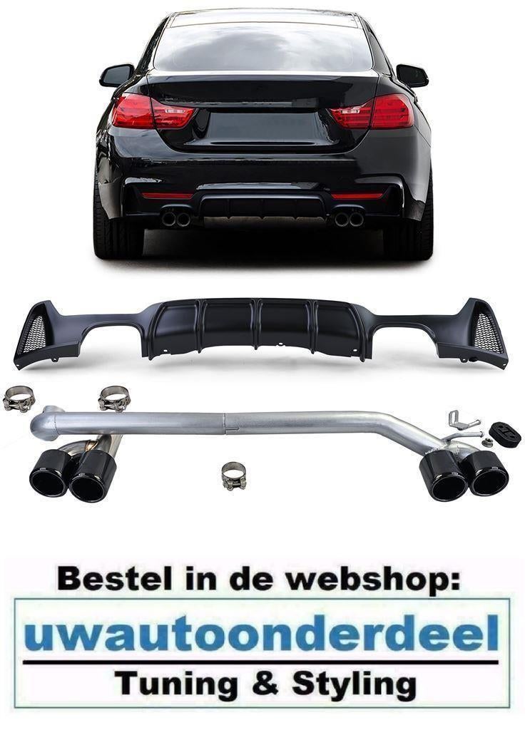 uitlaat + Mat Zwart Diffuser Voor Bmw 4 serie F32 F33 F36 M, Verzenden