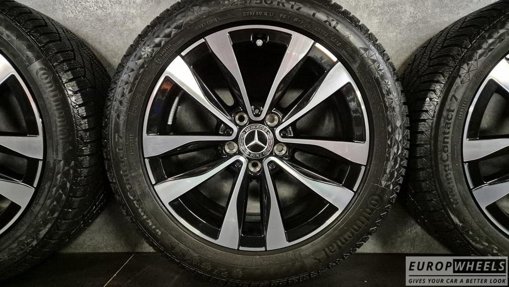 17 inch Mercedes C klasse W206 S206 Bicolor Zwart Winter, Auto-onderdelen, Banden en Velgen, Banden en Velgen, Winterbanden, 17 inch