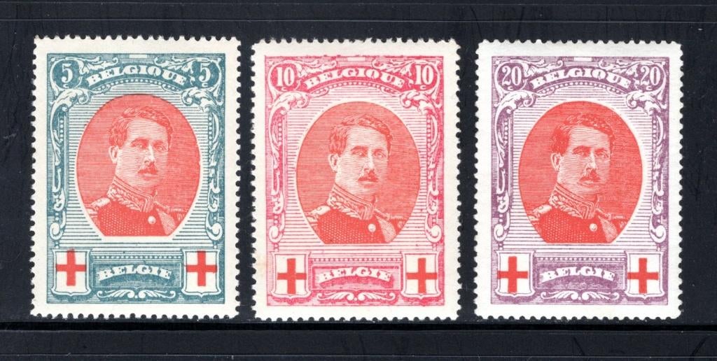 132/134 MNH 1915 - S.M. le Roi Albert 1er, Timbres & Monnaies, Timbres | Europe | Belgique, Enlèvement ou Envoi, Non oblitéré