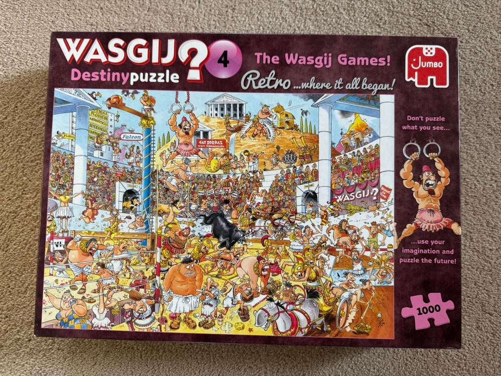 Wasgij puzzel Retro “The Wasgij Games”, Ophalen, 500 t/m 1500 stukjes, Zo goed als nieuw, Legpuzzel