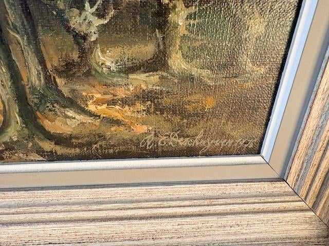 schilderij roger de schrijver polderlandschap, Antiek en Kunst, Ophalen