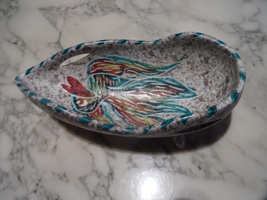 Blonde driepootschaal van Borty Vallauris in keramiek., Ophalen of Verzenden