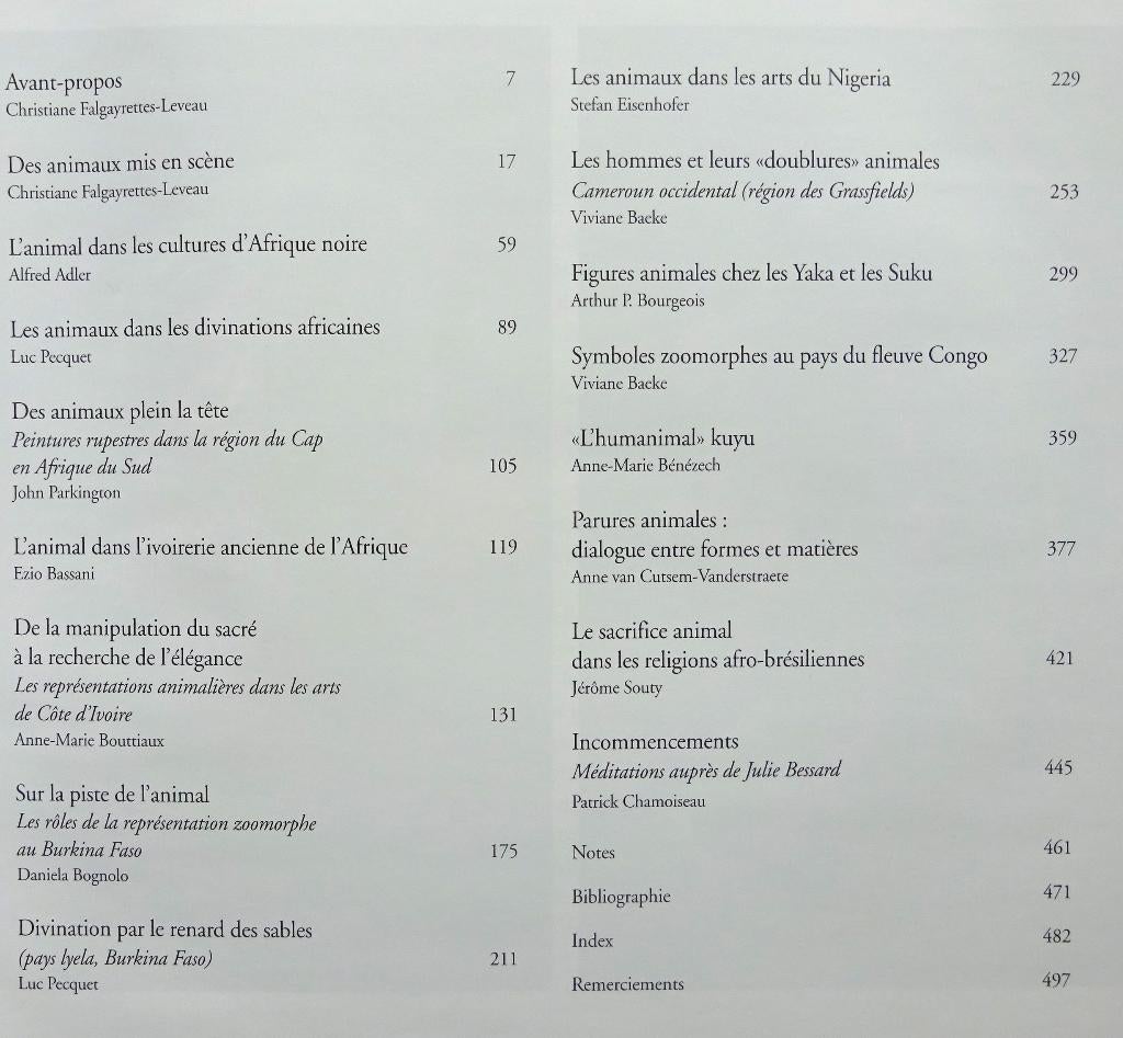 Animal, dans les arts d'Afrique, Musée Dapper, Paris, 2007, Enlèvement ou Envoi, Comme neuf, Sculpture