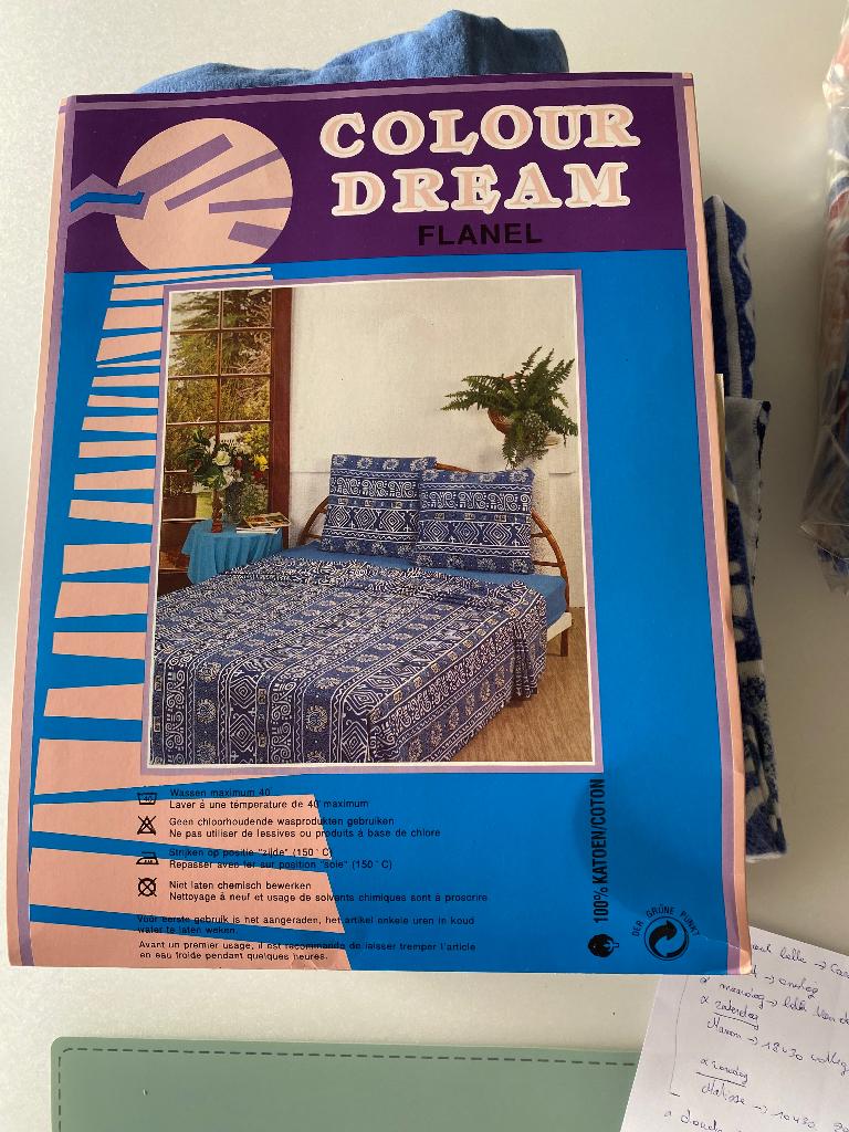 Flanellen lakenset tweepersoons, Huis en Inrichting, Ophalen, Nieuw, Tweepersoons