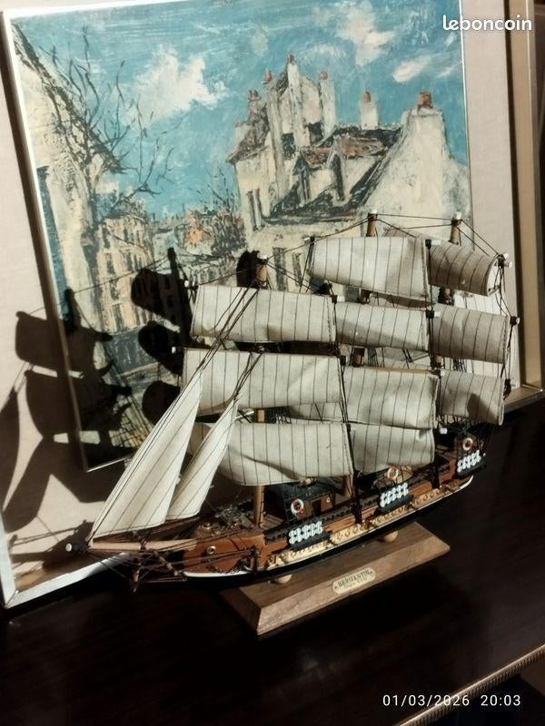 Maquette de bateau Bergantin Siglo XVIII  1970 : 250 €, Enlèvement