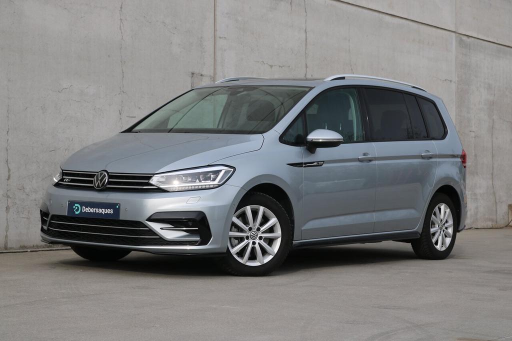 Volkswagen Touran 1.5 TSI DSG R-LINE/PANO/ 7-ZIT/TREKHAAK/A, Autos, Volkswagen, 0 kg, Argent ou Gris, Entreprise, 7 places