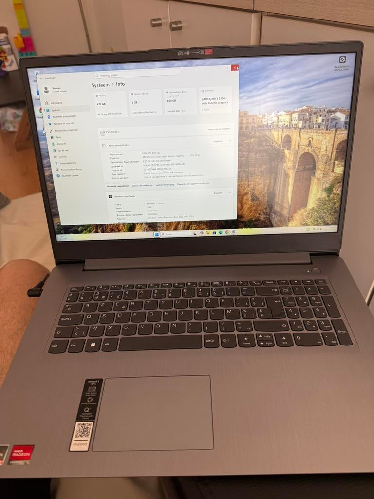 Lenovo 17 inch+Samsung S20FE!, Computers en Software, Ophalen of Verzenden, Zo goed als nieuw, 8 GB, SSD