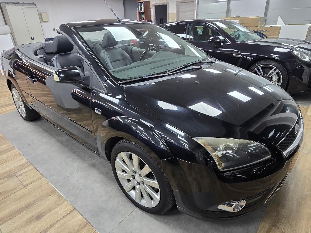 FORD FOCUS CABRIO 2.0 AUT 2008 CUIR/AIRCO/JA17/163.000 KM, Autos, Rétroviseurs électriques, Entreprise, Cabriolet, Noir