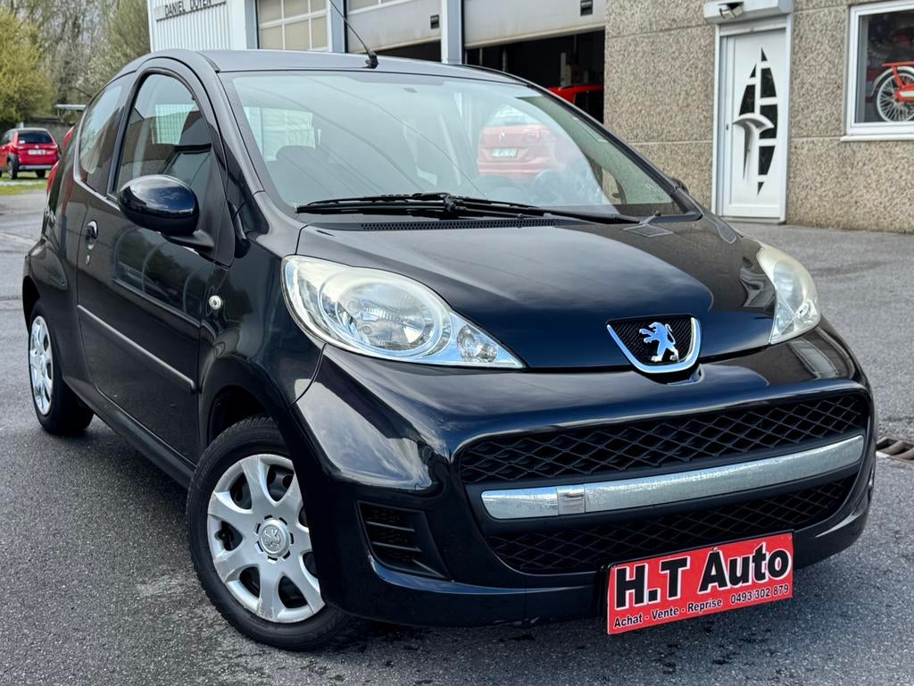 Peugeot 107 1.0i es/automatisch/airco/garantie!!, 4 zetels, Stof, Zwart, 4 cilinders