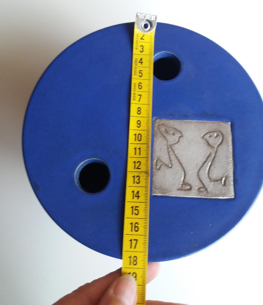 Jan Vander Elst, design vaas, blauw, Ophalen of Verzenden