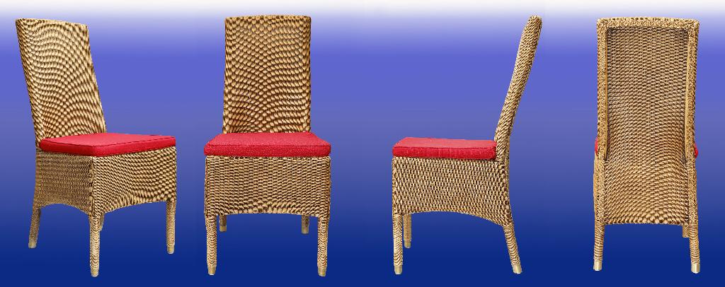 4 chaises en osier, Maison & Meubles, Osier ou Rotin, Autres couleurs, Enlèvement, Utilisé