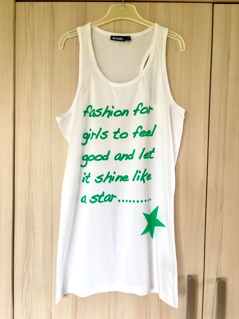 Wit topje Bel & Bo maat 176 Nieuw - €2, Ophalen of Verzenden, Nieuw, Meisje, Shirt of Longsleeve