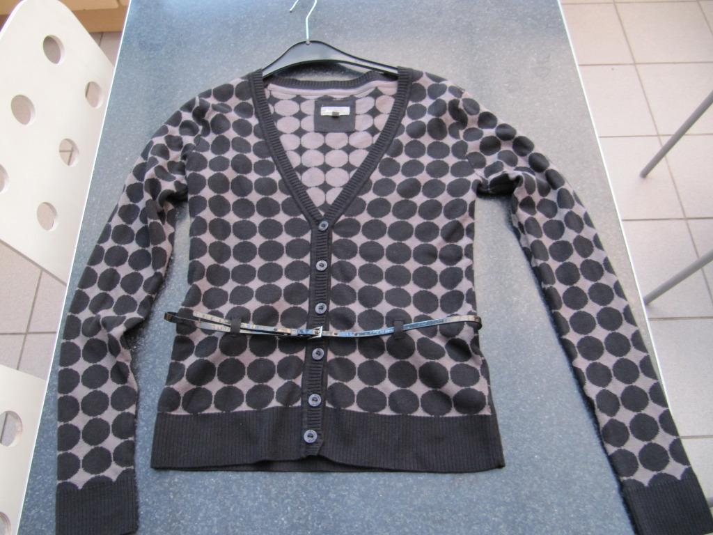 nieuw vest trui knopen+riempje zwart grijs, dots stippen 176, Kinderen en Baby's, Meisje, Trui of Vest, Nieuw, Ophalen of Verzenden