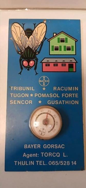 Panneau d'affichage vintage Bayer Gorsac, Enlèvement ou Envoi, Comme neuf