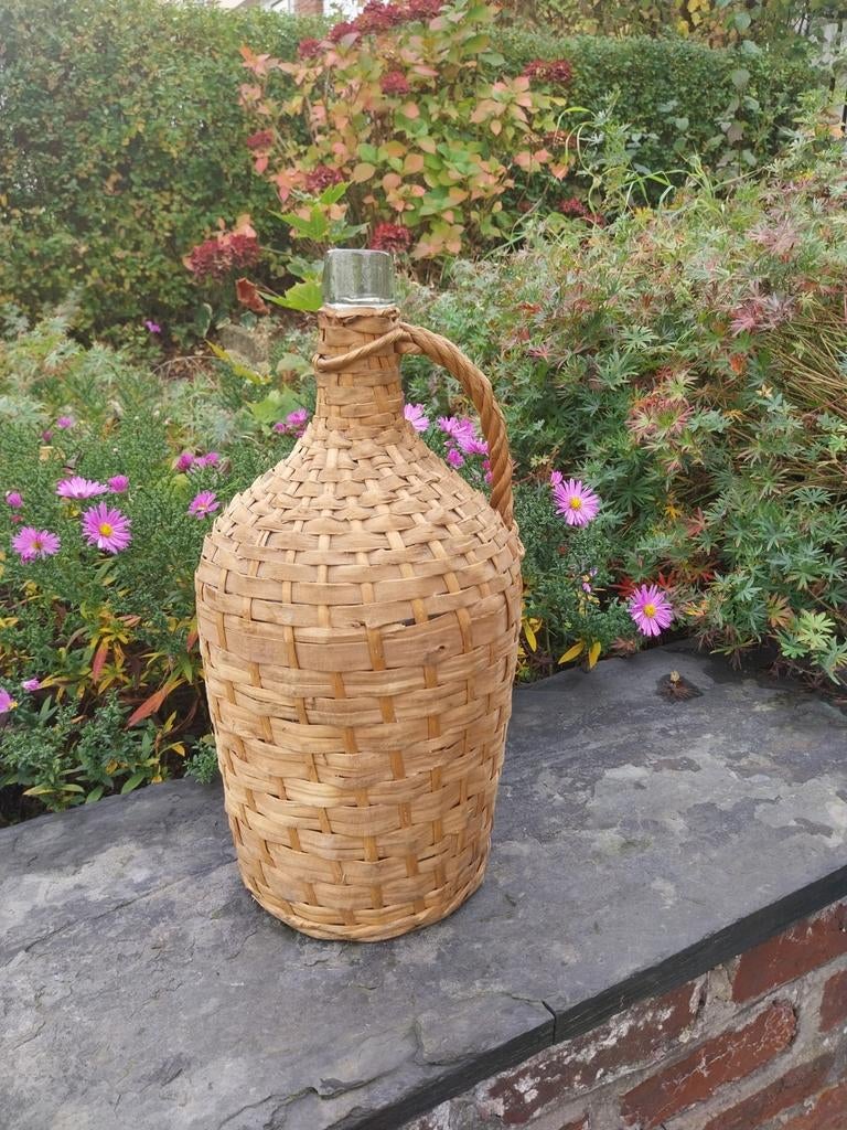 Dame Jeanne gainée  d'osier, Maison & Meubles, Accessoires pour la Maison | Vases, Verre, Enlèvement