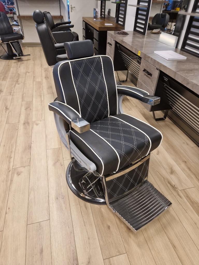 Barbierstoel Bakla zwart wit heren knip stoel barber barbier, Huis en Inrichting, Ophalen of Verzenden, Nieuw