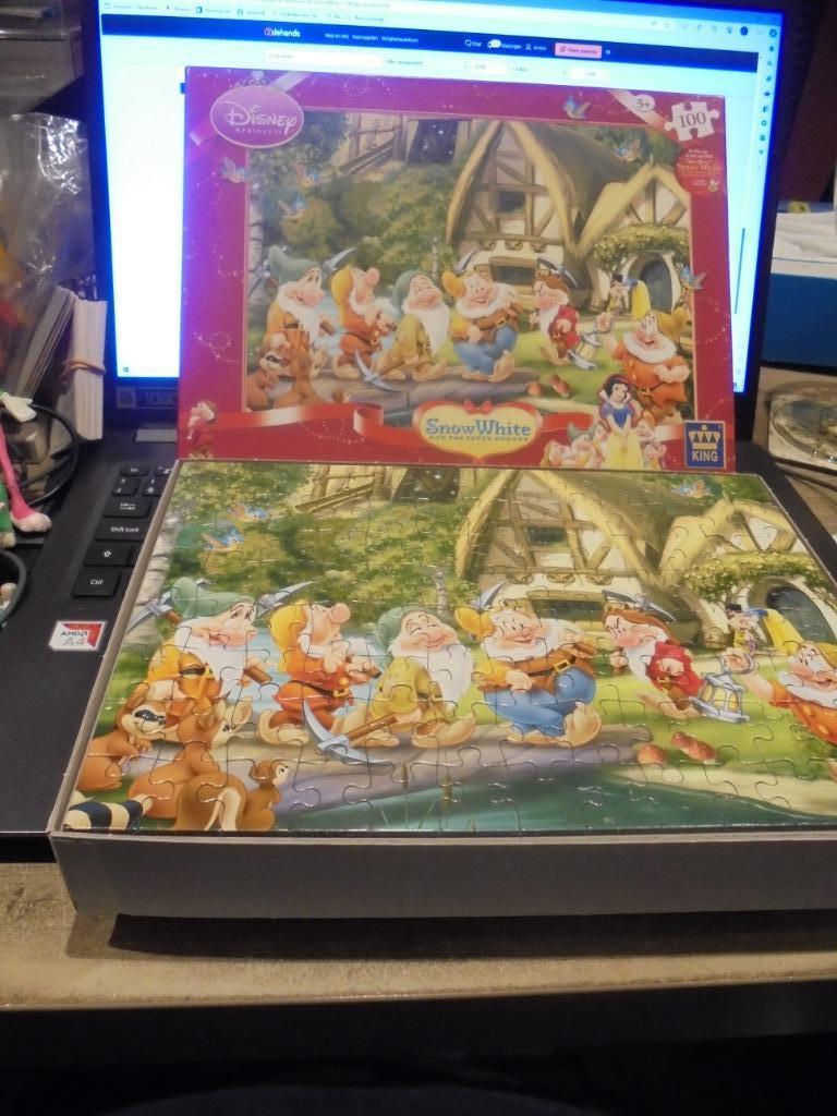 puzzel Sneeuwwitje en de 7 dwergen, Enlèvement ou Envoi, Comme neuf, Autres types