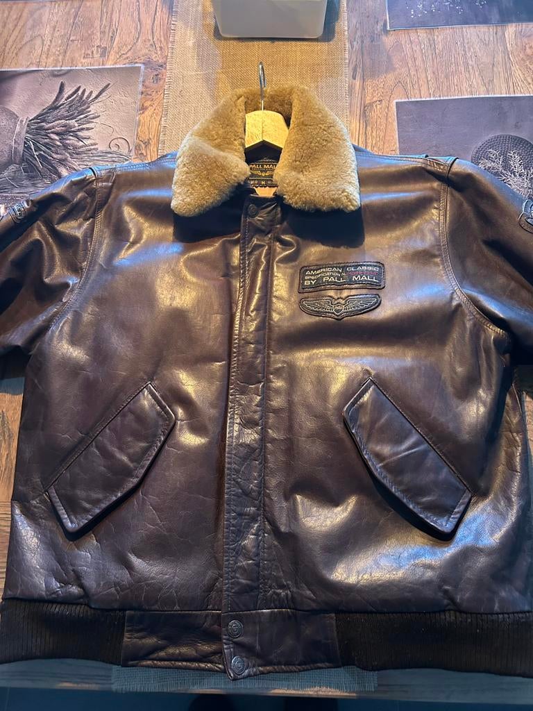 Pall Mall pilotenjas maat M, Bruin, Maat 48/50 (M), Ophalen of Verzenden, Zo goed als nieuw
