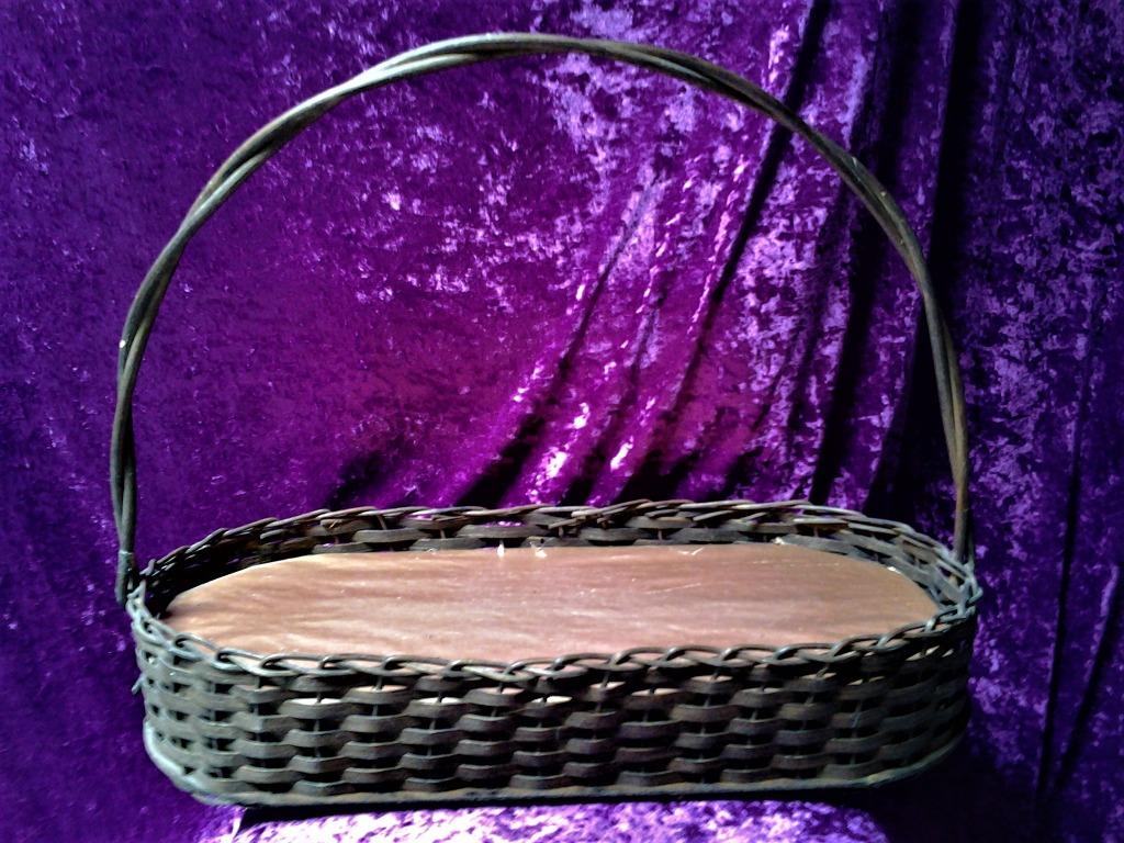 Presentatie mand langwerpig voor doopsuiker - donker bruin, Enlèvement, Comme neuf, Cadeau d'accouchement